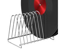 Record Holder - Metal Display Shelf, Desktop File , Multi-Purpose Triangle Shelf, Vertical Storage, Bedroom Living Room, Compact Book Stand | Storage Organ