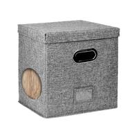 Record Holder Storage Crate - Sturdy LP Organizer Box, Stackable Vinyl Bin | Portable Music Storage Case, Clear Label Pocket with Lid Closure for Officce Record Lovers Birthday Christmas Use