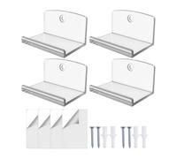 Record Holder Wall Mount - 4 Piece Acrylic Organizer,Record Wall Display - for Album Collectibles Picture Bedroom Living Room Comic Book Kids Bookshelf