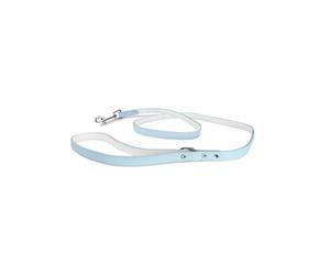 Record - Paris Dog and Cat Leash - Made of Soft Faux Leather - Decorated with Shiny Rhinestones - Size M - Length 120 cm - Blue