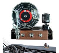 Record Player Air Freshener - 10x9x8cm Solar-Powered Retro Decor, ABS plasticc Rotating Fan, 360 Degree Cool Creative Design | Car Interior Ornament for Men, Women, Adults, Dashboard, Vehicle