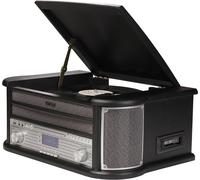 Denver 9-in-1 Retro Vintage DAB Bluetooth Wooden Radio Record Player With Speakers - DAB+ Radio, FM, Record Player, Cassette & CD Player, AUX IN, MP3 USB Recording, AUX IN And Line Out - MRD-51BT MK2