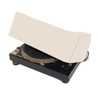 Record Player Cover with Effective Dust Protection and Breathable Fabric for Long Term Equipment Safeguarding (Beige)