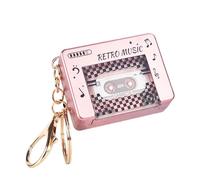 Record Player Keychain | Small Cassette Accessories with 10 Songs | Musical Record Keychain | for Backpack Handbag Purse Travel Home Office Commuting Classroom School