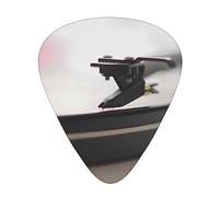 Record Player Printed Triangle Guitar Picks 12 Pcs Novelty Guitar Plectrums for Bass, Electric, Acoustic Guitar