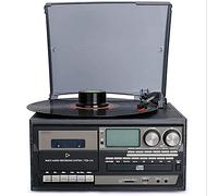 Record player retro, Bluetooth Turntable Vinyl Record Player Vintage Gramophone 3 Speed USB Recorder Multifunction CD Radio P kxtmm