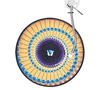 Record Player Slipmat,12Inch Optical Illusion Music Accessories | Animated Visual Record Player Pad for Dj | for Family Friends Dj Music Lovers Art Display Musical Listening