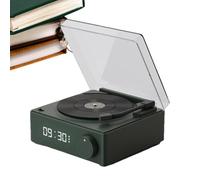 Record Player Speakers,Wireless Record Player Speaker with Alarm Clock - Turntable Speakers, Record Player Speakers for Parties, Bedroom, Hiking, Biking, Beach