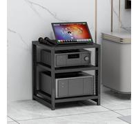 Record Player Stand - 3 Tier AV Ma Stand, Floor-Standing Hi-Fi Rack, Height Adjustable Wooden Shelf o Tower for Ste Conent Cabinet