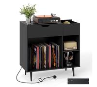 Record Player Stand Wooden Turntable End Table