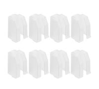 Record Player Stylus Protective Cover 8pcs White Plastic Guards | Replacement Fitting for Records and Needle, Compatible with Most Brands and Models, Pack of Eight
