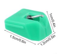 Record Player Turntable Needle, Replacement Stylus with Brush for Audio-Technica Cartridges for AT-VMN95C AT-VMN95E AT-VMN95EN AT-VMN95ML AT-VMN95SH(Green)
