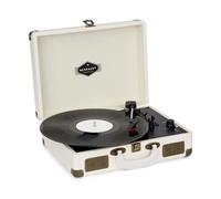 Record Player Vinyl LP Stereo Speakers Retro Audio USB Portable Belt drive Cream
