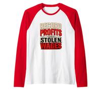 Record Profits are Stolen Wages - 99% Unite Raglan Baseball Tee