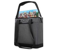 Record Roots Vinyl Sling Bag - Weather Resistant Canvas Messenger Bag for Vinyl Albums - DJ Bag Holds 36 LP's (12") and 10 Singles (7") with Protective Foam Interior, Grey, Tote