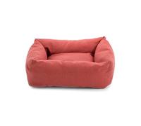 Record - Single Cotton Dog and Cat Bed in Red, 60 x 45 x 15h cm Padded Bed for Pets Quick Drying, Soft and Cozy. Rectangular Cushion for Dogs and Cats