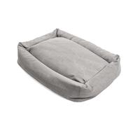 Record - Single Design Cotton Dog and Cat Bed for Dogs and Cats. Quick drying soft and cozy. Rectangular cushion for dogs and cats |S - 60 x 45 x 17h, Grey