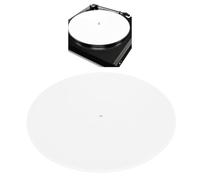 Record Slipmat, Reduce Static Dust Noise Acrylic Tight Definition Bass Turntable Mat for 12 Inch Record Player (Bright White)
