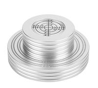 Record Stabilizer Turntable Disc Clamp with High Precision Gradienter, All - Aluminum Record Weight Stabilizer for 33 RPM & 45 RPM Playback, Reduces Vibration and (Silver)
