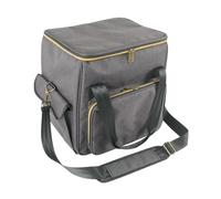 Record Storage Box - Portable Album Holder Organizer with Secure Zipper, Durable Handle Travel Bag | Protective Vinyl Record Carrying Case for LP Collection, Music Archive, DJ Events, Travel Use