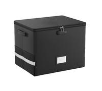 Record Storage Box with Lock | Fireproof Water Resistant Record Organizer Storage | Water Resistant File Organizer Carrying Case for Valuables Passports USB Drives Media Devices Books CDs