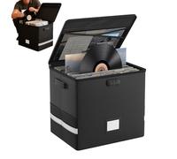 Record Storage - Fireproof Box for Vinyl Records, Waterproof Album Organizer for Moving and Shipping, Classroom Home Office Storage for Paper Books Magazines Photo Documents, Archive Container