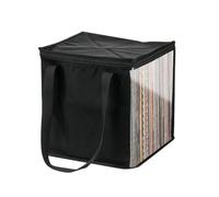 Record Storage - TPU Vinyl Album Storage | Transparent Record Carrying Case, Storage Crate with Lid, LP Holder Organizer for Valuable Album Collection, Holds Upto 50 Records