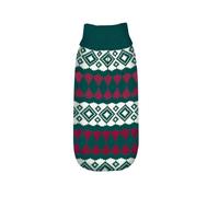 Record - Sweater for dogs Cervinia Blue and Pink, Size M, back length 40 cm. Knitted sweater for dogs with warm and soft yarns for optimal comfort and elegant style