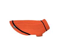 Record - Sweater for Dogs Maia. Warm Sweater with High Neck, Leash Hole and Back Leg Loops | Orange, M - Back Length 40 cm
