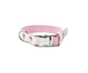 Record - Tokyo Dog and Cat Collar - Made of Imitation Leather with Iridescent Finish - Size S - 1.5cm - Circumference 35-48cm - Colour Changing Pink
