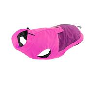 Record - Waterproof Windproof Coat for Dogs Comfortable with Elastic Bands for Paws and Adjustable Neck Grip |2XS, Fuchsia, Back Length 25 cm