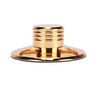 Record Weight Stabilizer Premium Aluminum Alloy Turntable Disc Stabilizer Vibration Reducer Enhances Sound Quality for LP HiFi Record Player DJs Audiophiles 78x30mm (Gold)