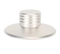 Record Weight Stabilizer, Record Clamp, Aluminum Alloy Turntable Vibration Reducer with Cotton Felt Base for LP Disc Stabilizer on Record Players and CD Systems (Silver)