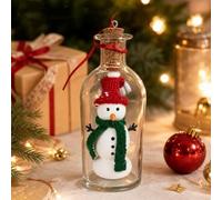 Recordable Christmas Snowman Message in a Bottle,Voice Recording Keepsake