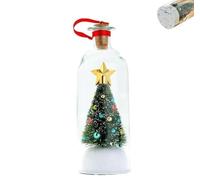 Recordable Christmas Tree Message in a Bottle, Recordable Christmas Tree Voice Message Bottle Ornament with Playback Cork,Nostalgic Snowy Scene in Bottle, Unique Home Xmas Festive Party pink 3 pieces