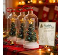 Recordable Christmas Tree Voice Ornament,Christmas Tree Message In A Bottle,Snowy Scene in Nostalgic Message Bottle with Playback Cork,Christmas Decoration,For Family & Friends Festive Gift