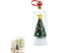 Recordable Christmas Tree Voice Ornament, Recording Message Bottle, Snowy Scene in Nostalgic Message Bottle with Playback Cork, Unique Christmas Festive Gift for Distant Loved Ones (1Pcs)