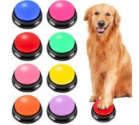 Recordable Dog Buttons 8 Color, Dog Buttons for Communication, Training Your Dog/Cat to Talk, Talking Pet Buttons, Dog Training Set, 30 Second Record & Clear Playback, Gift for Dogs/Cats