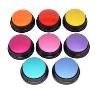 Recordable Dog Buttons 8 Color, Dog Buttons for Communication, Training Your Dog/Cat to Talk, Talking Pet Buttons, Dog Training Set, 30 Second Record & Clear Playback, Gift for Dogs/Cats