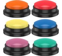 Recordable Dog Buttons for Communication - 6 Pack Multicolor Pet Talking Training Answer Buzzers with 30s Clear Sound, Battery Powered, Ideal Speech Training Starter Kit for Dogs & Cats(6pcs)