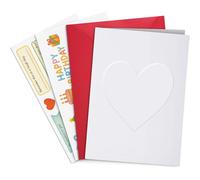 Recordable Greeting Card - Unmatched 60-Second Custom Voice Message - Embossed Heart Cover and Sticker Sheets - DIY Talking Card with Red Envelope for Birthday, Wedding, Anniversary