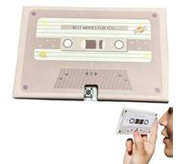 Recordable Greeting Cassette Tape Themed Valentine's Day, Valentine's Day Recordable Greeting Card, 60 Seconds Speak Your Heart Out to Your Love, Message Recorder Cassettes Voice Tape Greeting Card