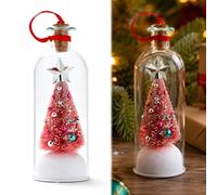 Recordable Message in a Bottle, Christmas Tree Voice Ornament | Glass bottle ornament that records your voice message. A sentimental keepsake for Christmas trees. Perfect personalised gift