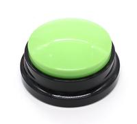 Recordable Sound Button Communication Interactive Toy Recorder Playback Talking Puppy Kitten Recording Voice Button for Kids Learning (Green)