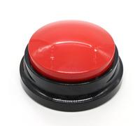 Recordable Sound Button Communication Interactive Toy Recorder Playback Talking Puppy Kitten Recording Voice Button for Kids Learning (Red)