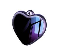 Recorder AI Voice Recorder Heart-Shaped Design HD Noise Reduction One-Touch Recording for Mobile Phone Connection Music Playback Pendant with Lanyard Hole (16GB)