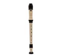 Recorder Flute Instrument 6 Holes ABS Resin Long Flute Clarinet Recorder Beginner Detachable White-black(1)