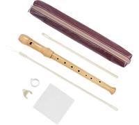 Recorder Instrument for Beginner Kids Adults,8-Hole Soprano Descant Recorder Music Flute with Cleaning Rod & Case Bag For School Student Home Entertainment (6-Light Brown)