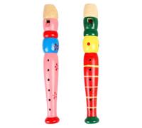Recorder Instrument for Kids 2Pcs 6-Hole Wooden Colorful Piccolo Flute Toddler Musical Instruments for Boys Girls 3 Years + Random Color.