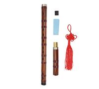Recorder Instrument Vertical Flute, Bamboo Chinese Style Set Kit, Musical Recorder for Playing Performance, Lightweight and Compact, High Quality Bitter Bamboo Material (E Key)